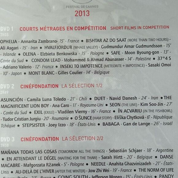 Festival de Cannes 2013 Competition short films 🎞️ 🎥 3 DVD set - Picture 8 of 12